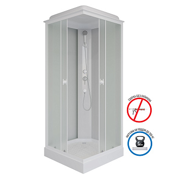 Душевая кабина Niagara Promo P90/13Q/MT 90х90 квадратная с крышей ориентация универсальная Душевая кабина Niagara Promo P90/13Q/MT 90х90 квадратная с крышей ориентация универсальная